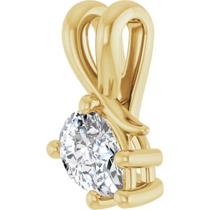 10K Yellow Gold 6.5x4.5 mm Pear Pendant Mounting – image 3