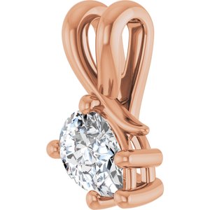 14K Rose Gold 6.5x4.5 mm Pear Pendant Mounting – image 3
