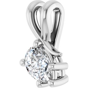 14K X1 White Gold 6.5x4.5 mm Pear Pendant Mounting – image 3