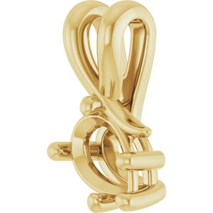 18K Yellow Gold 6.5x4.5 mm Pear Pendant Mounting – image 4