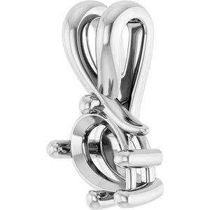 18K White Gold 6.5x4.5 mm Pear Pendant Mounting – image 4