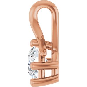 10K Rose Gold 6.5x4.5 mm Pear Pendant Mounting – image 5