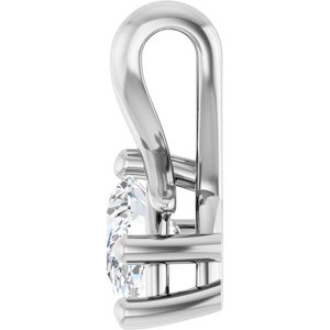 14K X1 White Gold 6.5x4.5 mm Pear Pendant Mounting – image 5