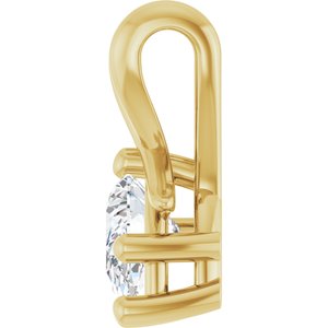 10K Yellow Gold 6.5x4.5 mm Pear Pendant Mounting – image 5
