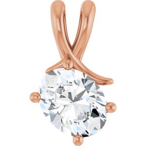 10K Rose Gold 9x7 mm Oval Pendant Mounting