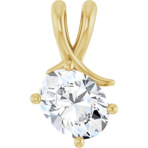 14K Yellow Gold 9x7 mm Oval Pendant Mounting