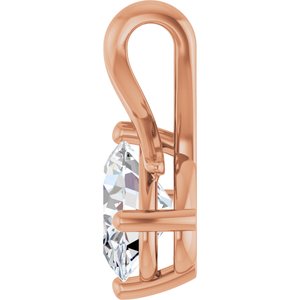 18K Rose Gold 9x7 mm Oval Pendant Mounting – image 5