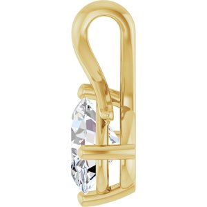 14K Yellow Gold 9x7 mm Oval Pendant Mounting – image 5