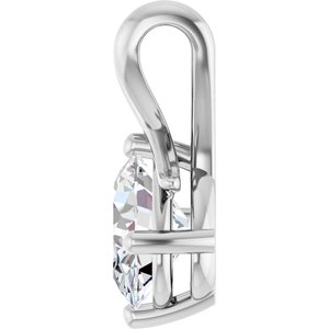 10K White Gold 9x7 mm Oval Pendant Mounting – image 5