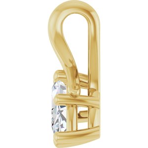 14K Yellow Gold 8x4.5 mm Marquise Pendant Mounting – image 5