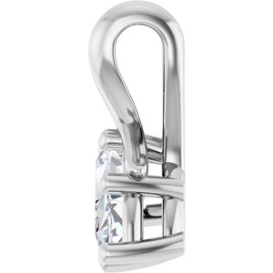14K X1 White Gold 8x4.5 mm Marquise Pendant Mounting – image 5