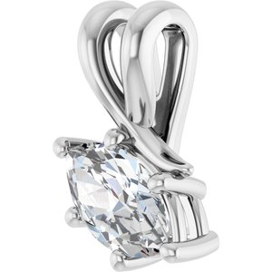 Sterling Silver 8x4.5 mm Marquise Pendant Mounting – image 3