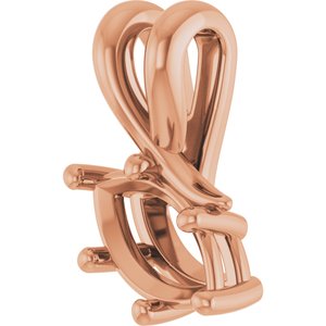 14K Rose Gold 8x4.5 mm Marquise Pendant Mounting – image 4