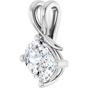 Platinum 8.5x6.5 mm Elongated Cushion Pendant Mounting – image 3