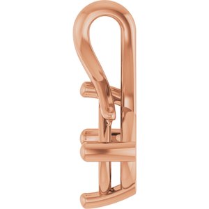 10K Rose Gold 8.5x6.5 mm Elongated Cushion Pendant Mounting – image 6