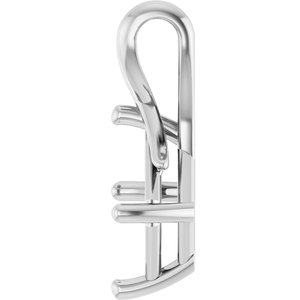 14K X1 White Gold 10x8 mm Emerald Pendant Mounting – image 6