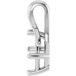 18K White Gold 7x5 mm Emerald Pendant Mounting – image 6