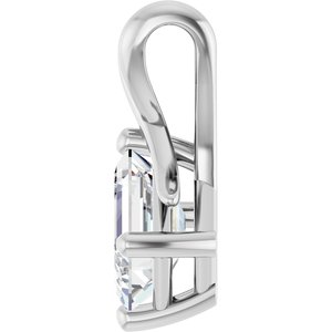 Platinum 7x5 mm Emerald Pendant Mounting – image 5