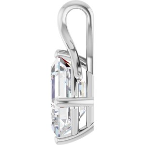 Sterling Silver 11x9 mm Emerald Pendant Mounting – image 5