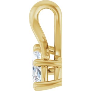 14K Yellow Gold 8x4 mm Marquise Pendant Mounting – image 5