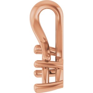 14K Rose Gold 8x4 mm Marquise Pendant Mounting – image 6