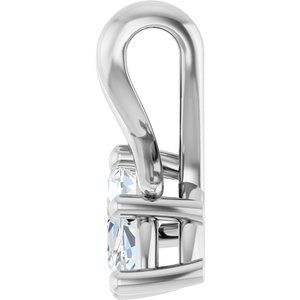 18K White Gold 8x4 mm Marquise Pendant Mounting – image 5