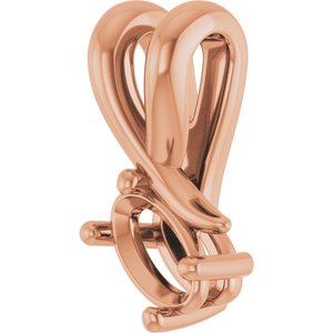 14K Rose Gold 5x3 mm Oval Pendant Mounting – image 4