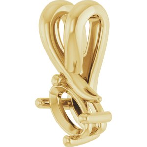 18K Yellow Gold 5x3 mm Oval Pendant Mounting – image 4