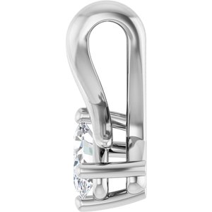 18K White Gold 5x3 mm Oval Pendant Mounting – image 5