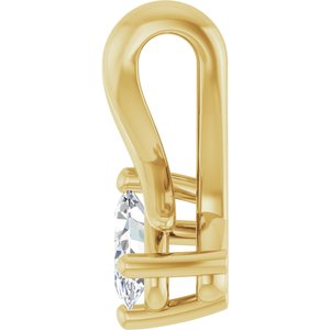 18K Yellow Gold 5x3 mm Oval Pendant Mounting – image 5