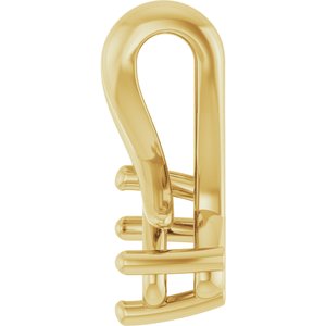 18K Yellow Gold 5x3 mm Oval Pendant Mounting – image 6