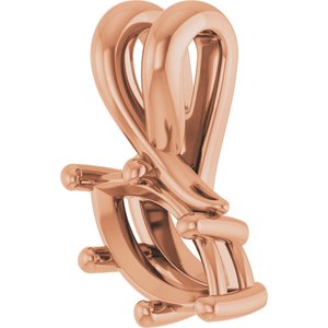 14K Rose Gold 8x4 mm Marquise Pendant Mounting – image 4