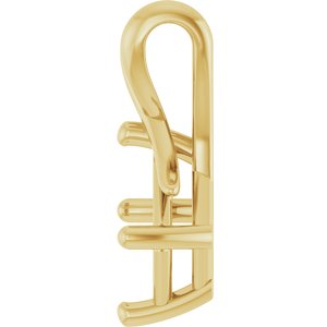10K Yellow Gold 8x6 mm Emerald Pendant Mounting – image 6