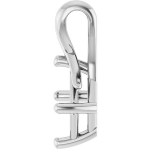 14K X1 White Gold 8x6 mm Emerald Pendant Mounting – image 6