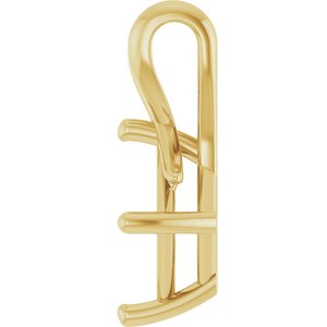 18K Yellow Gold 7 mm Square Pendant Mounting – image 6