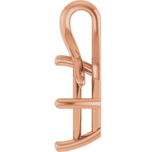 14K Rose Gold 7 mm Square Pendant Mounting – image 6