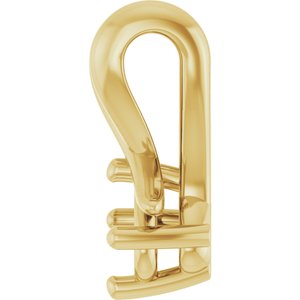 18K Yellow Gold 4x3 mm Oval Pendant Mounting – image 6