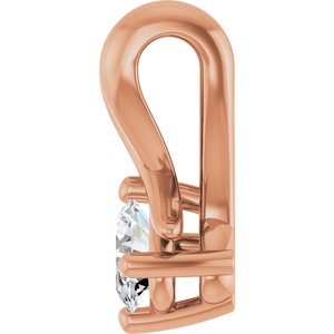 14K Rose Gold 4x3 mm Oval Pendant Mounting – image 5