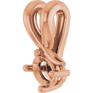 10K Rose Gold 4x3 mm Oval Pendant Mounting – image 4