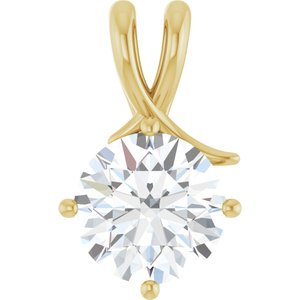 14K Yellow Gold 11 mm Round Pendant Mounting