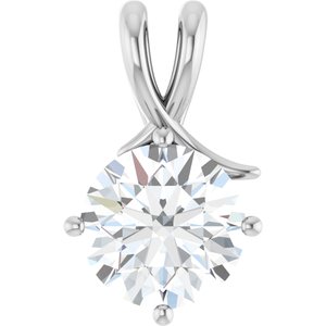 18K White Gold 11 mm Round Pendant Mounting