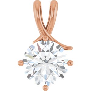 10K Rose Gold 11 mm Round Pendant Mounting