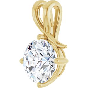 18K Yellow Gold 11 mm Round Pendant Mounting – image 3