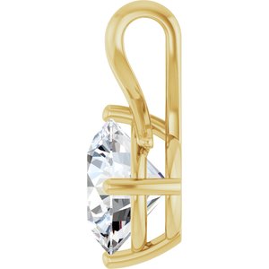 10K Yellow Gold 11 mm Round Pendant Mounting – image 5