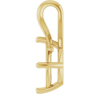 14K Yellow Gold 11 mm Round Pendant Mounting – image 6