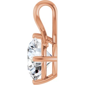 18K Rose Gold 11 mm Round Pendant Mounting – image 5