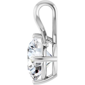 18K White Gold 11 mm Round Pendant Mounting – image 5