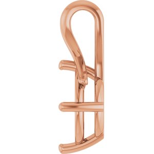 14K Rose Gold 11 mm Round Pendant Mounting – image 6