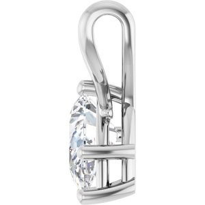 10K White Gold 11.5x7 mm Pear Pendant Mounting – image 5