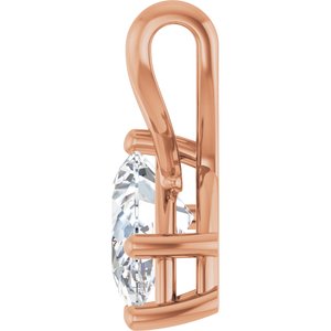 10K Rose Gold 11.5x7 mm Pear Pendant Mounting – image 5